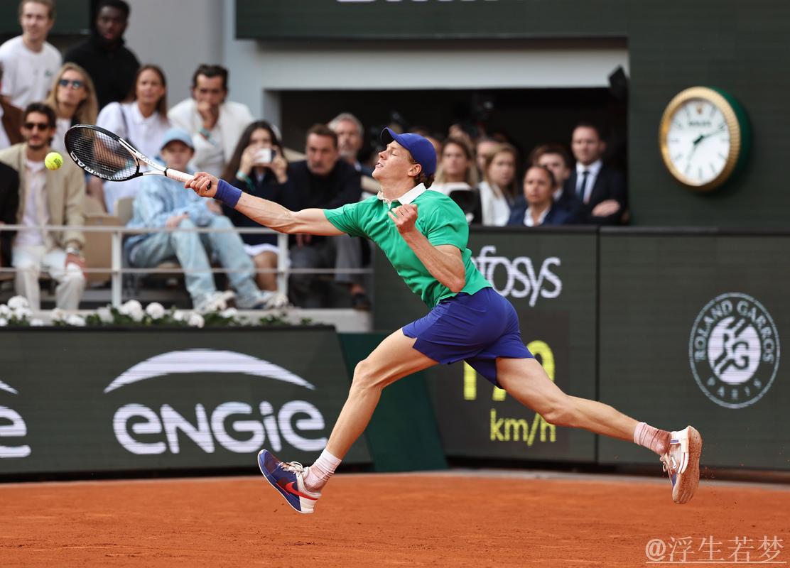 辛纳反手截击获评法网男单决赛最佳击球